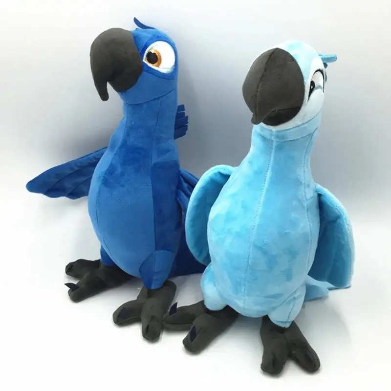 30cm New Rio 2 Movie Cartoon Blue Parrot Blu & Jewel Cuddly Stuffed Animal - Soft Furry Collectibles, Squishy Companion, Cute Toy, Christmas Gift for Kids