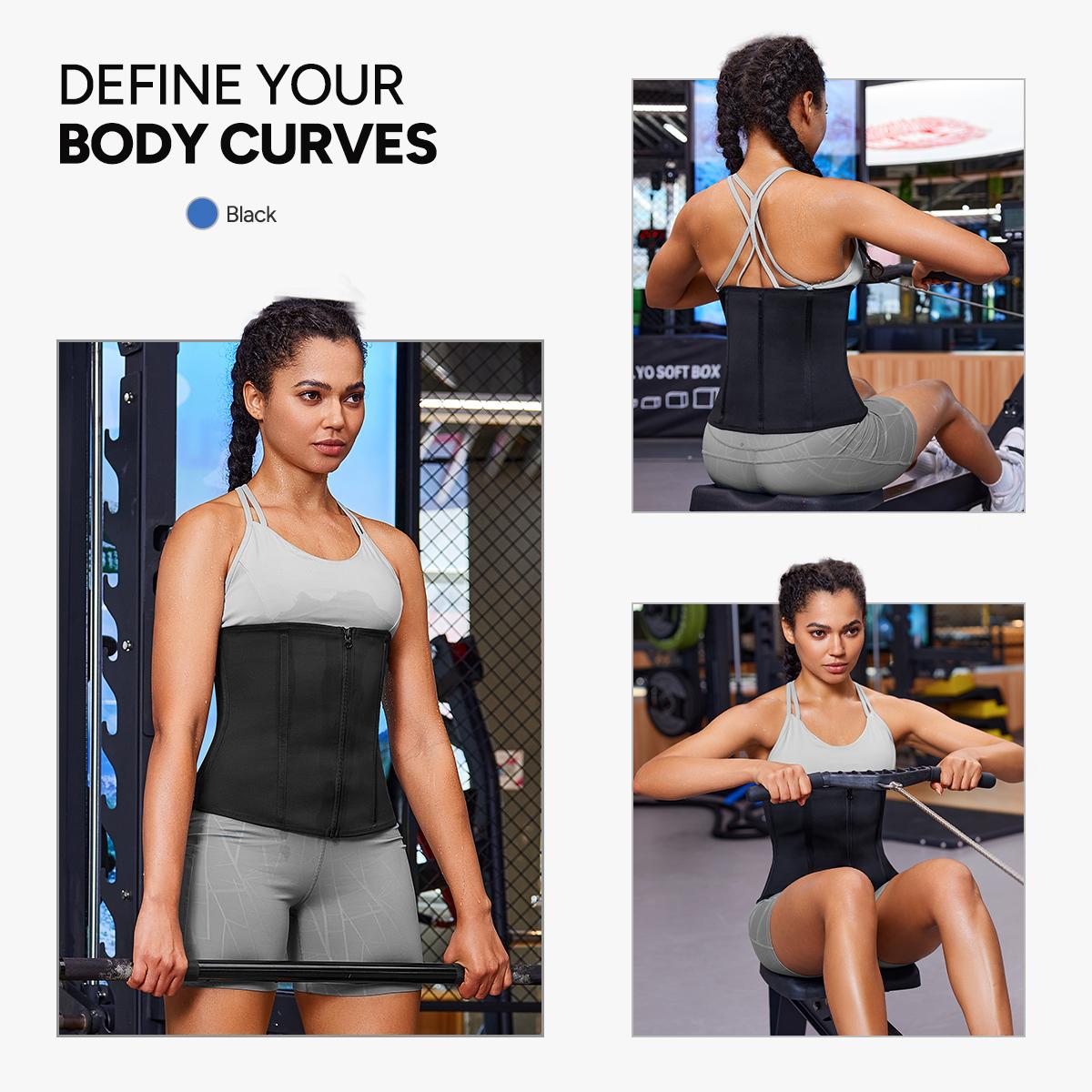 【LIVE】Nebility Women's Sauna Suit Waist Trainer for Workout Promote Sweating Waist Support Sweat Absorption