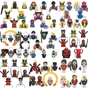 Blind Box Mini Building Blocks Cartoon Figures Assembling Toy Model Movies Characters Accessories Brick Armor Christmas Gift Toy