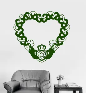 Vinyl Wall Decal Claddagh Ring Irish Symbol Love Friendship Ireland Stickers Unique Gift (1821ig)