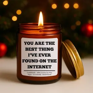 You Are the Best Thing I’ve Ever Found on the Internet Funny Candle, Boyfriend Gift, Gift for Him, Gift for Her, Valentines Day Gift Candles