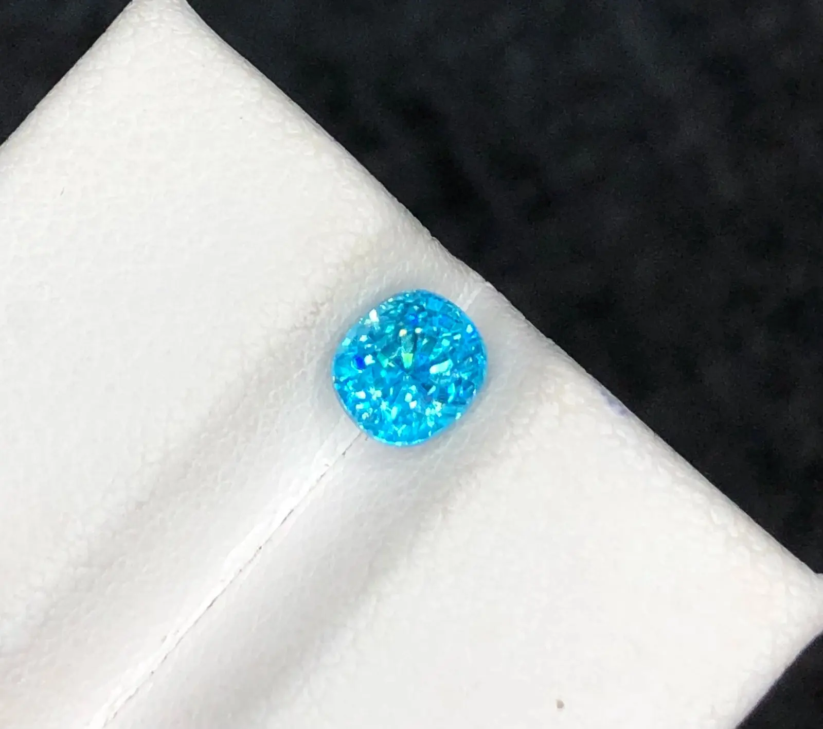 1.66ct Natural Blue Zircon - Top Electric Blue - Exceptional Adamantine Luster - VS Clarity (WAV88)