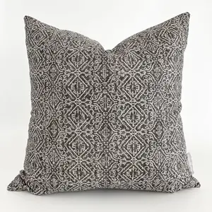 Acadia Gray Pillow Cover | Gray Pillow Cover, Tribal Pillow Cover, Designer Pillow Cover, Ethnic Pillow Cover, Rustic Pillow, HACKNER HOME