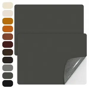 2 count 8 x11 Inch Leather Repair Patches, Self-Adhesive Leather Patch for Sofas, Couch, Furniture,Tote Bags,  Seats (Dark Grey)