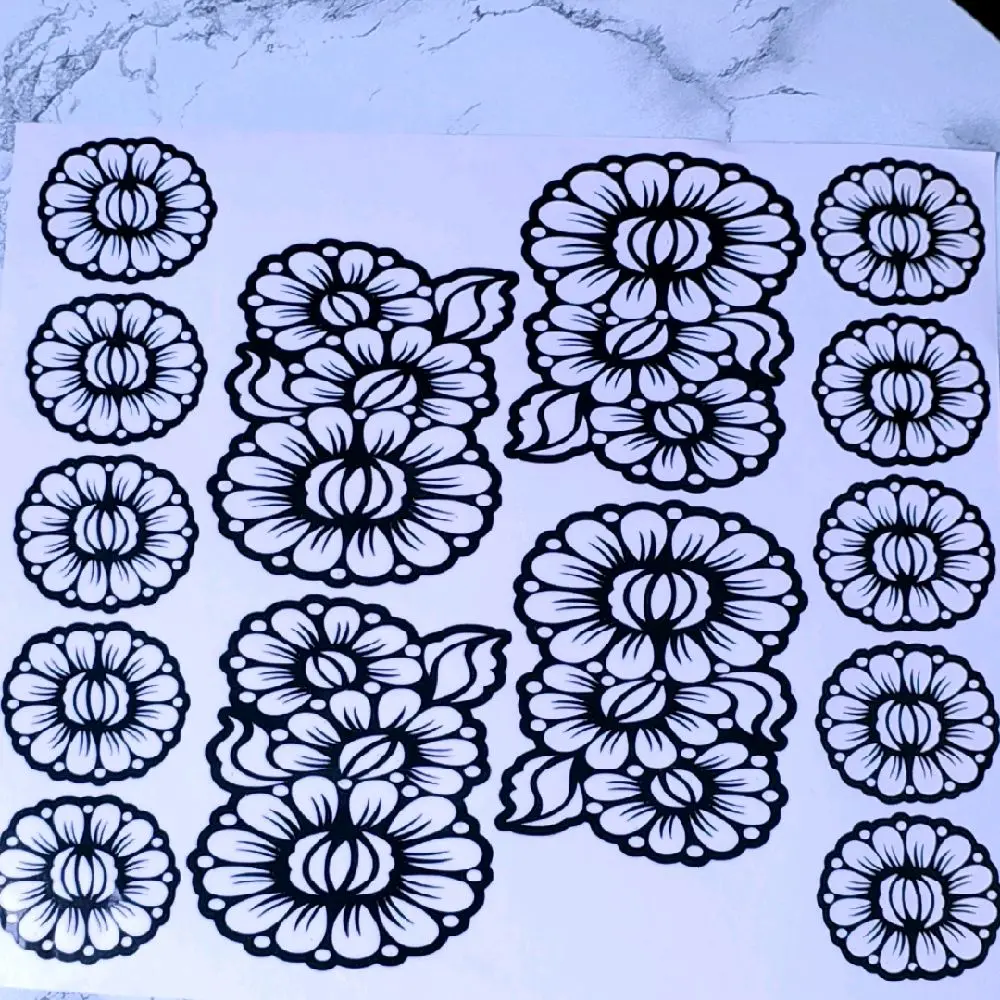 Bridal Henna Stencil - Full Hand Design for Temporary Henna Tattoos - Elegant and Affordable Party Sticker Convenient Flair
