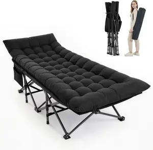 Camping Cot, Folding Camp Cot for Adults, Portable Outdoor Cot with Carry Bag & Mattress, Fast Setup, Lightweight Compact Bed for Travel, Home Office Nap