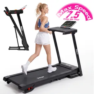 Incline Treadmill with Handle for Home and Office, Folding Treadmills with 300 Lbs Weight Capacity, 3.0HP Quiet Treadmill, LED Screen Display Summervibes