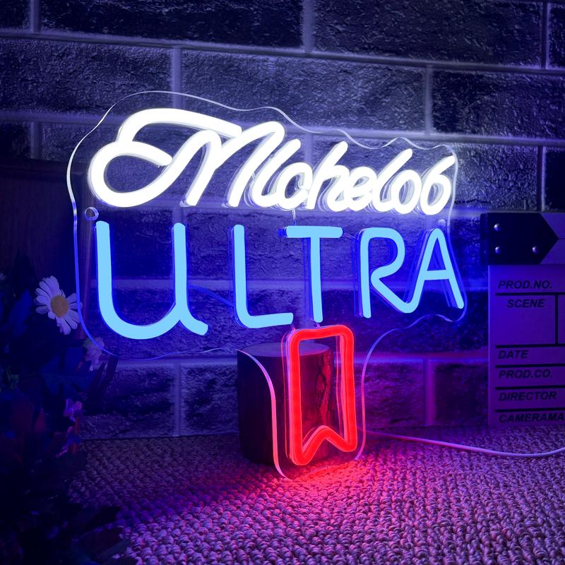 Michelob Beer Neon Sign, Neon Lamps for Wall Art Decor, USB Powered, Dimmable, LED Lights, for Bedroom, Shop, Pub, Bistro, Men, Cave, Home, Bar, Lounge