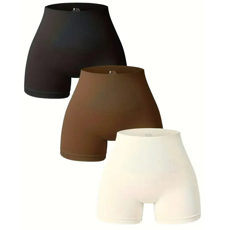 Yoga Shorts for Women Tummy Control High Waist Biker Shorts Exercise Workout Butt Lifting Tights Women's Short Pants Breatheable Fabric
