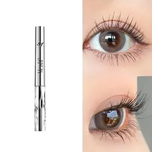 Waterproof Mascara for Sensitive Skin, 24-Hour Volumizing & Lengthening, Plant-Based Formula, Smudge-Proof, Clip Brush Head, Makeup, Flawless