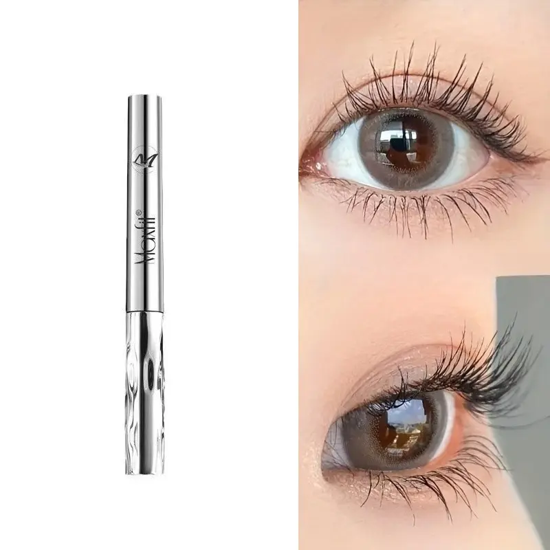 Waterproof Mascara for Sensitive Skin, 24-Hour Volumizing & Lengthening, Plant-Based Formula, Smudge-Proof, Clip Brush Head, Makeup, Flawless
