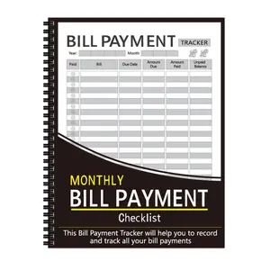 Monthly Bill Payment Checklist Planner, 1 Count Monthly Bill Payment Tracker, Budget Financial Log Book, Office Stationery & Supplies