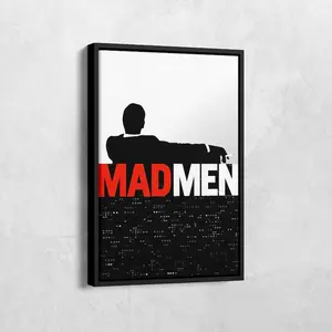 Mad Men Movie Black and White Movie Poster