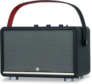 RTR - BIC America A1 Elite Portable Speaker, 80W High-Powered Sound, Dual Drivers, TWS Pairing, 15H Battery, RGB Lights, Bluetooth 5.3, USB & Aux-in, Durable, Perfect as Home Speakers