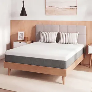 【Summervibes】10 Inch High Memory Foam Sponge Mattress, Vacuum Compressed Roll Up Mattress, Breathable Medium Bed, Orthopedic Pressure Relief Back Support Mattress, Single Queen King Size, No Box Spring Needed for Bedroom Apartment Guest Room Dorm Home Use