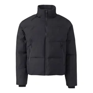 Mackage Joe Men's Plain Long-Sleeve Short Down Coat with Down Insulation, City MG Black Jackets for Men's Tops