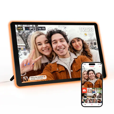 Apolosign Digital Picture Frame - 10.1"/15.6" WiFi HD Touch Screen, Free APP, 32GB Storage, Smart Electronic Frame for Family, Friends