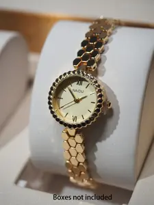 Women's Vintage Snake Chain Watch, Unique Luxury Analog Quartz Watch, Round Face Mineral Glass, Casual All-Season Timepiece