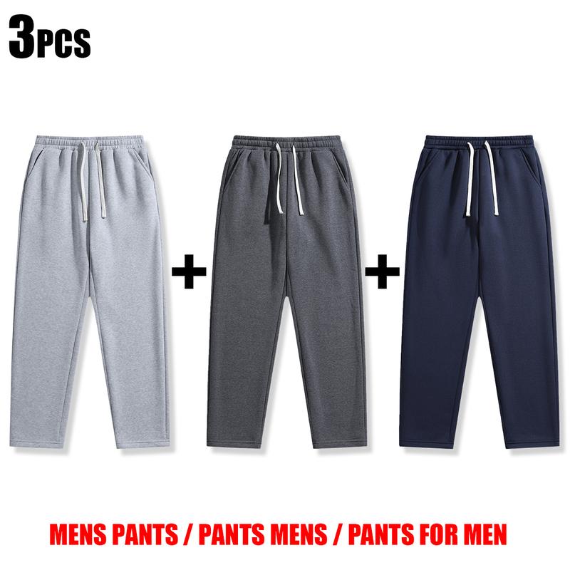 Men's Drawstring Casual Pants Set of 3 Polyester Back Pocket Details Versatile Menswear Street Style Essentials for Everyday Life december  outfits Military Camouflage Training Set