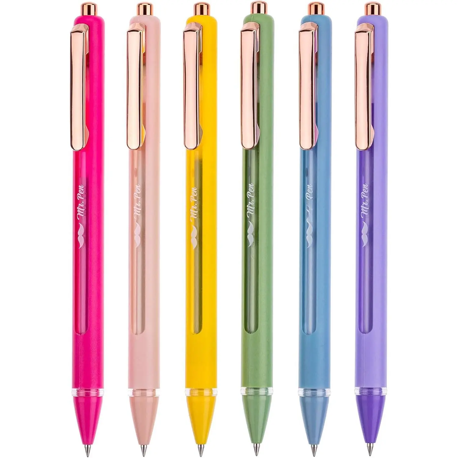 - Retractable Gel s, 6 Pack, Black Ink Gel s Fine Point 0.5mm, Vibrant ,  Dry, Gel