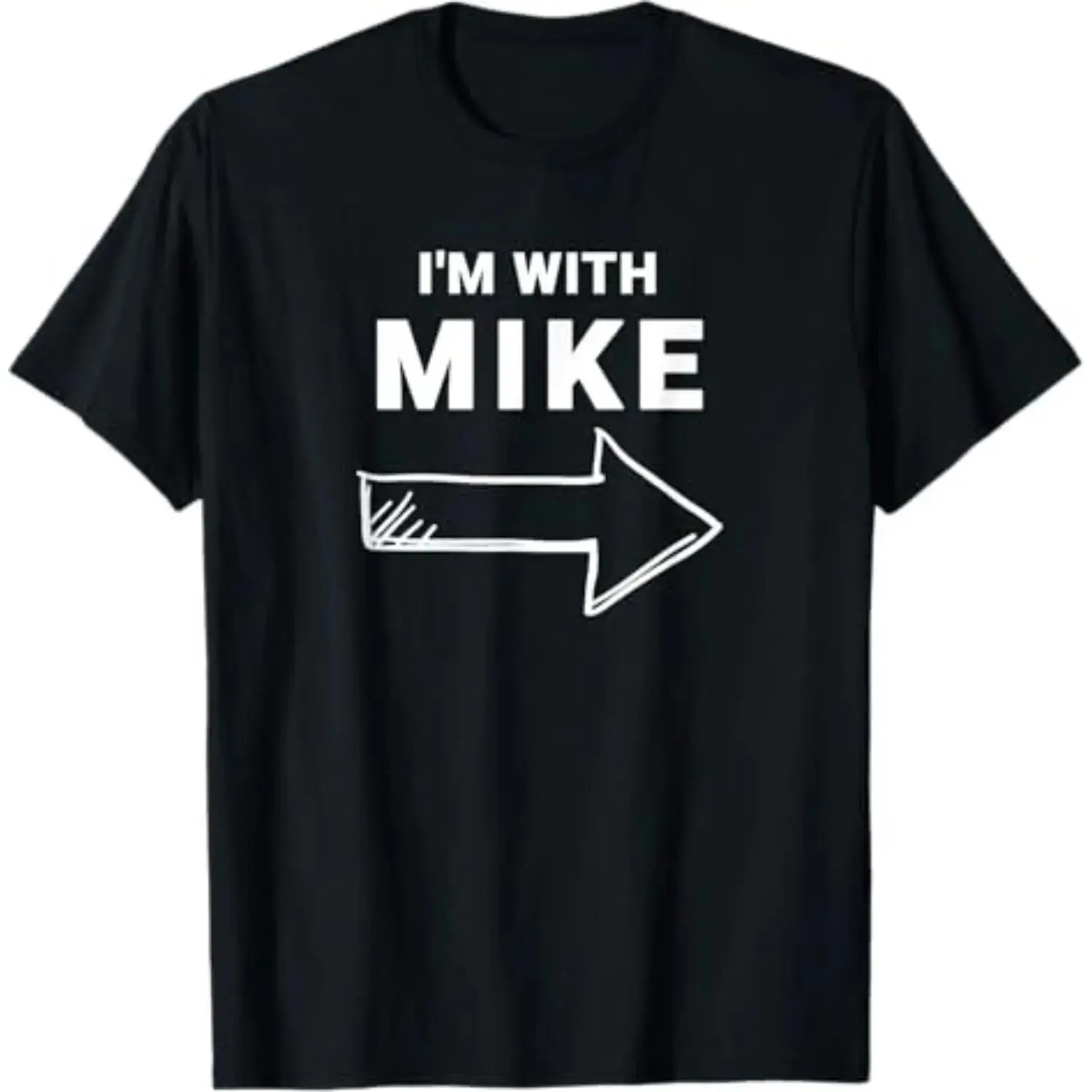 Retro Graphic T-shirt, Funny I'm With Mike Unisex Streetwear for Halloween Group Costumes, Round Neck Shortsleeve Tee, Tshirt,clothes for back to school,first day of school outfits