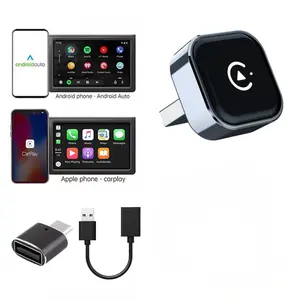 2026 Upgraded Version Wireless CarPlay Adapter for Portable In-Car Display, CarPlay Car Screen, 2-in-1 Wireless CarPlay and Android Auto for Seamless Smart Navigation and Entertainment, Carplay Dongle Connectivity