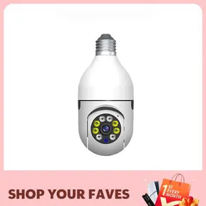 Light Bulb Security wall Cameras Outdoor Wireless WiFi Camera 360 Degree, Light Socket Screw in Securi