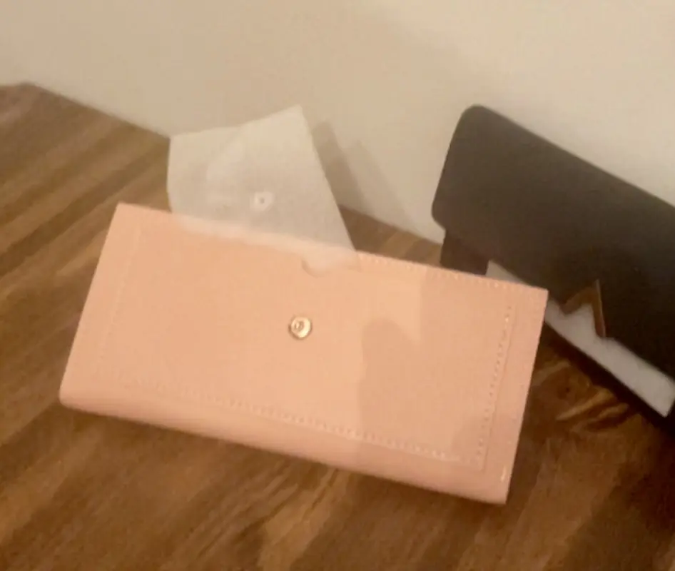 Women's Minimalist PU Leather Long Bifold Clutch Wallet - Colorblock Splicing, V-Buckle Snap Closure, Flip Lid, Multiple Card Slots, Metal Accents, Contrast/Solid Colors, Casual Everyday Carry Daily Use Bag Accessory