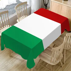 Rectangular Tablecloth with Italian Flag Pattern, Kitchen Dining Room Decor, Ideal Christmas Gift, Home Decoration