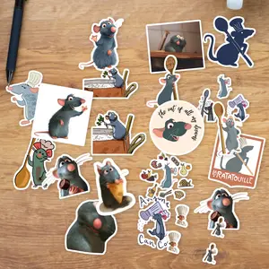 Stickers Pack 20 Pcs Remy Skateboard Bumper Ratatouille Vinyl Bike Luggage Aesthetic Car Bottle Waterproof Colorful Guitar Laptop Water