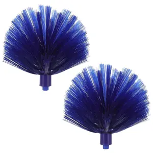 2Pcs Cobweb Brush Head Replacement for Ceiling Roof Cleaning Non-Shedding Bristles Spider Web Remover High Ceiling Duster