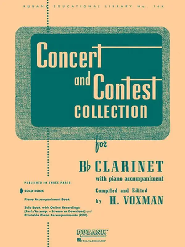 USED Book - Concert and Contest Collection Bb Clarinet Solo Book | Classical Clarinet Sheet Music for Performance and Competitions | Rubank Solo Collection (Rubank Educational Library) (Paperback) - english