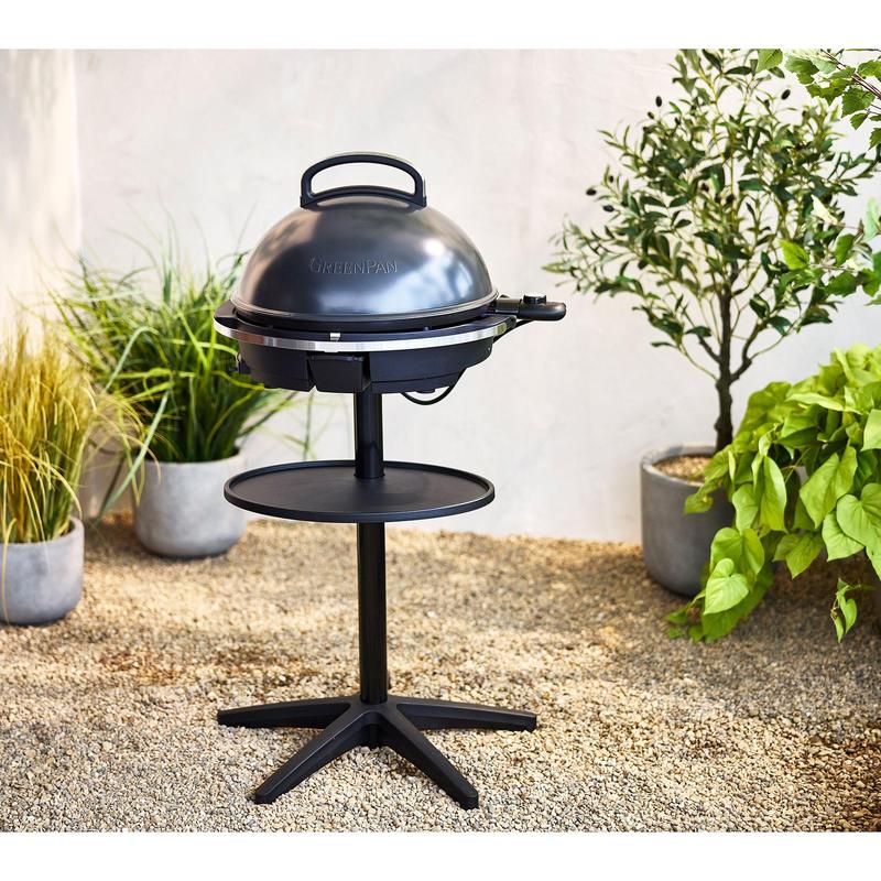 GreenPan 2-in-1 Portable Indoor/Outdoor Electric Grill w/Griddle Plate