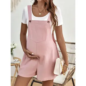 Maternity Overalls with Belly Support, Summer Casual Stretch Versatile Sports Maternity Overalls, Loose Sweatpants