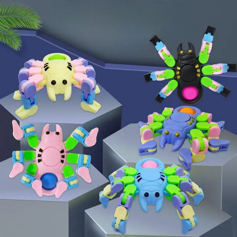Fidget Spinner Children's Adult Mechanical Spiders Fingertips Cartoon Animals Gyroscopes Pressure Reducing Toy