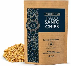 Palo Santo Chips (4oz) Natural from Peru sustainably Harvested Aromatic Resin - for Smudging, Energy Cleansing, Organic Freshener Fragrance Light Pack