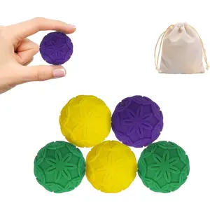 SEVENKA 5 Silicone Magnetic Balls 33mm Big Stress Relief Fidget for Autism ADHD Anxiety, Strong Magnet Textured Balls for Office, Sensory Play & Hand Therapy, Soft & Durable Silicone