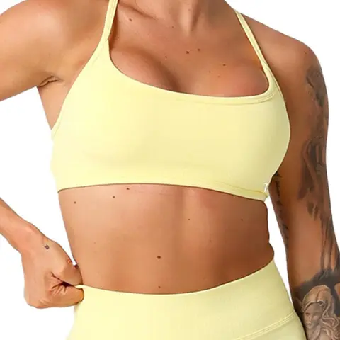 【Black Friday】Women's Solid Color Criss Cross Backless Wireless Sports Bra, Breathable Comfortable Fabric, Ladies Sportswear for Indoor and Outdoor Wear, Sporty Clothes for Gym, Workout, Fitness and Yoga
