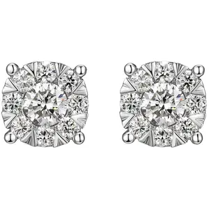 LuxLab Diamonds 0.55 cttw Lab Grown Earrings, S terling Silver