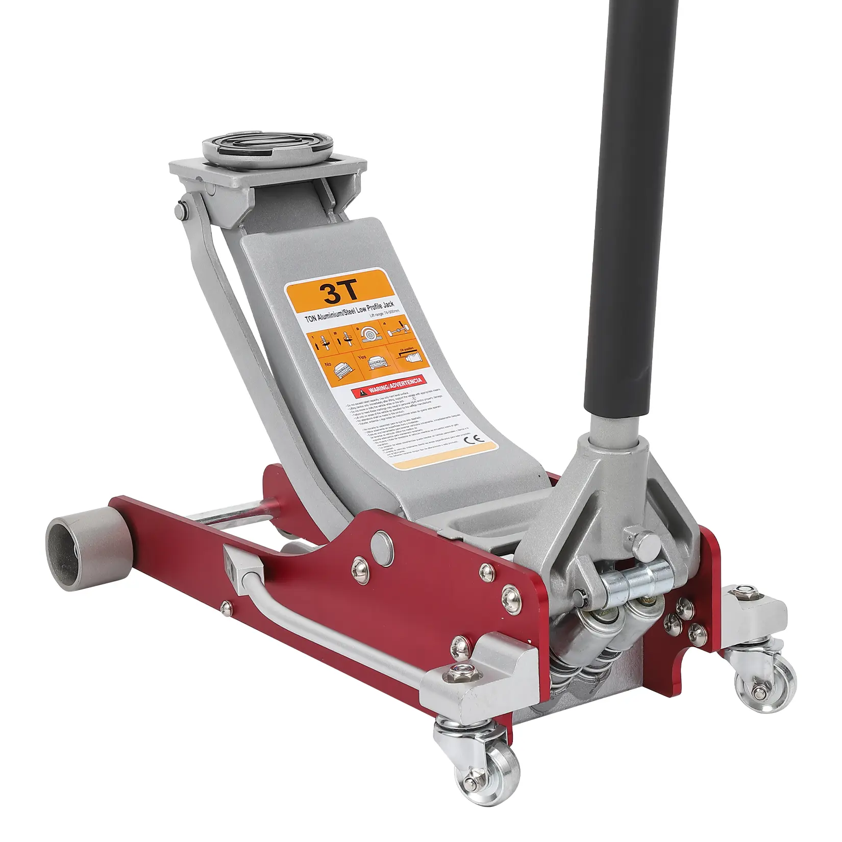 Heavy Duty 3 Ton Low Profile Floor Jack, Dual Pump Quick Lift Hydraulic Trolley Jack, Q235B Solid Steel, Ideal for Lifting Cars SUVs Trucks in Garage and Auto Repair Shop