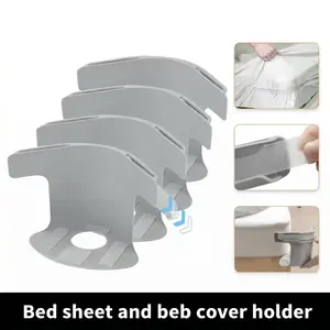 Lock Sheet Holders Set of 4, Heavy Duty Bed Sheet Holders with Fitted Sheet Straps, Keep Sheets Firm & Tight, Corner Fitted for All Mattress Sizes Bedsheet Clip Durable Bedding Accessories
