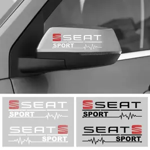 Seat Car Rearview Mirror Sticker, Custom Vinyl Decal for Ibiza Leon Ateca Arona Exeo, High-Quality Anti-Scratch Mirror Stickers