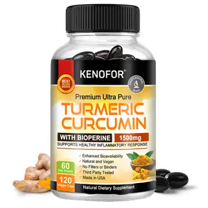 Kenofor Turmeric Health Supplement, Supports Joint Health and Bone Health,120 Capsules