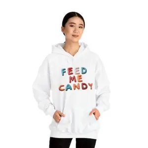 Feed Me Candy Hoodie - Halloween Cozy Candy Lovers Style - Comfort, Fabric Classic Menswear