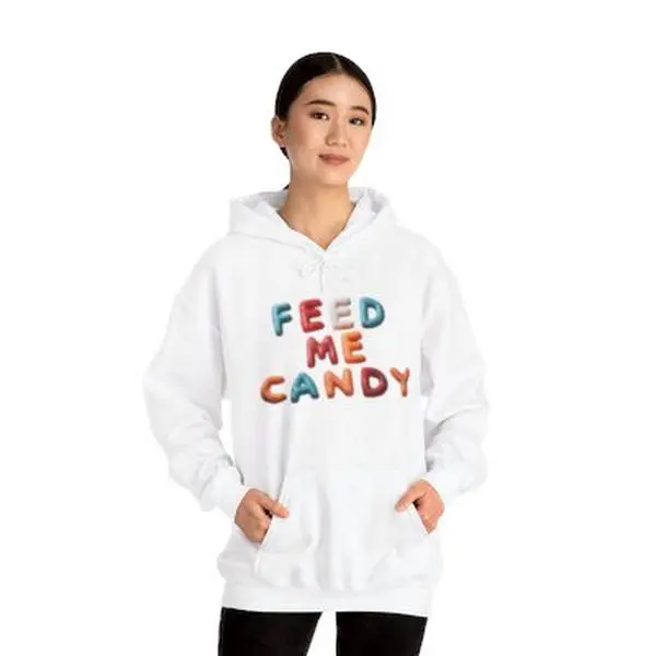 Feed Me Candy Hoodie - Halloween Cozy Candy Lovers Style - Comfort, Fabric Classic Menswear