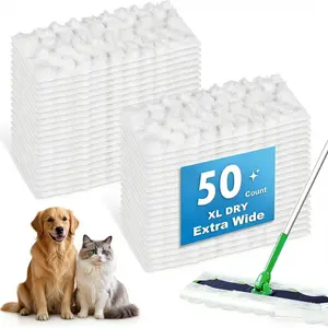 Mop Refills Compatible with Swiffer Sweeper/Sweeper XL, Reusable Washable/Disposable Wet Dry Pads, Trap Lock Dust Dirt Pet Hair for Hardwood Tile Cleaning
