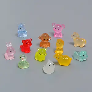 50PCS 3D Printed Luminous Little Duck Resin Dolls - Glow-in-the-Dark Cute Mini Figurines, Indoor Recreation Home Decor, DIY Handmade Craft Accessories, Mini Gifts for Coworkers