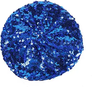 Women Sparkly Sequin Beret Fashion Beanie for ancing Party, Club, isco, Festival Party