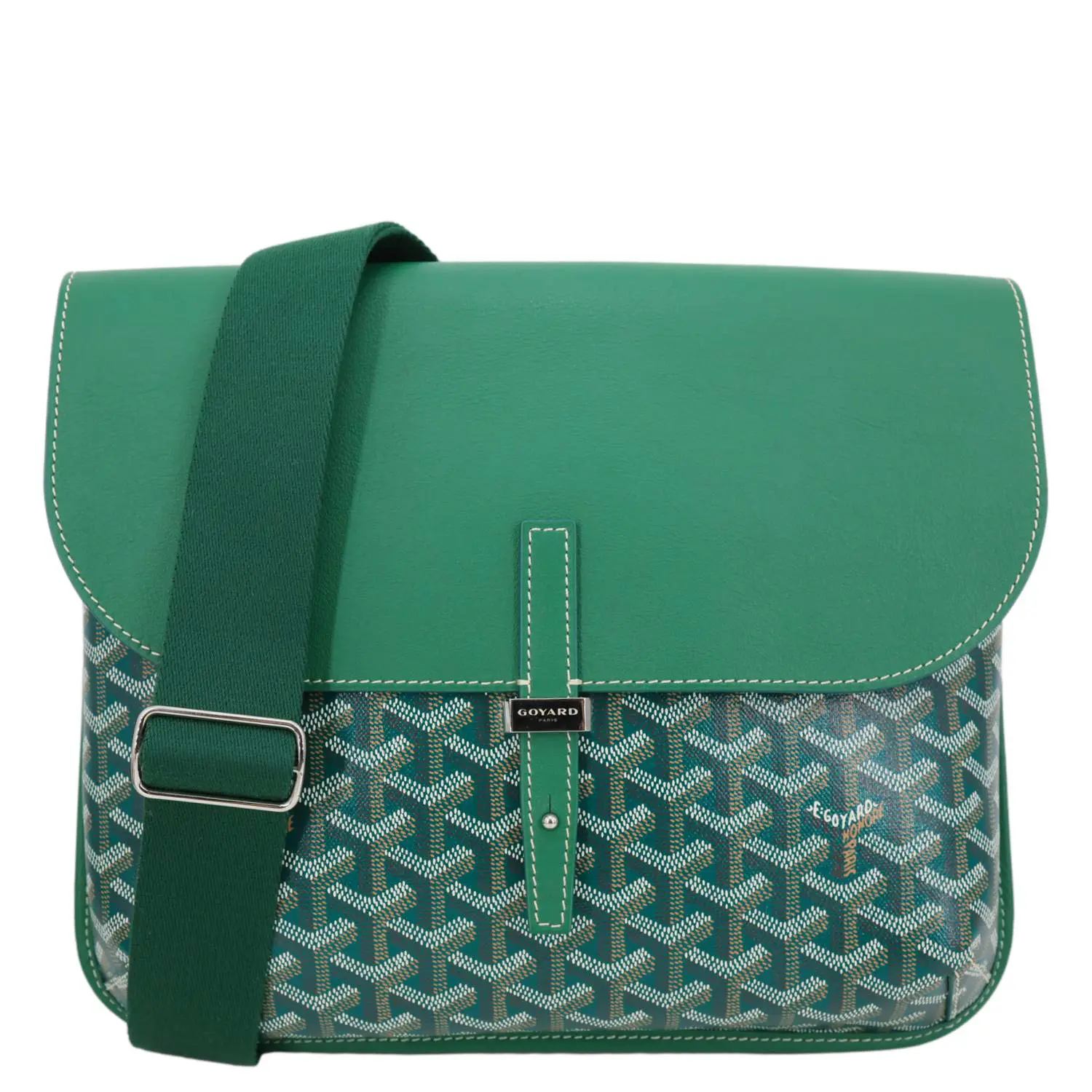 Pre-owned Goyard Canvas Messenger Bags Coursier Messenger Bag Green