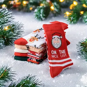Random 17 Pairs of Autumn/Winter New Christmas Socks, Warm and Cold-Proof Cartoon Santa Claus Reindeer Snowflake Happy Holiday Comfortable Soft Unisex Mid-Calf, Advent Calendar Christmas, Advent Calendar Stuffers, Advent Calendar Christmas Women, Sock Adv